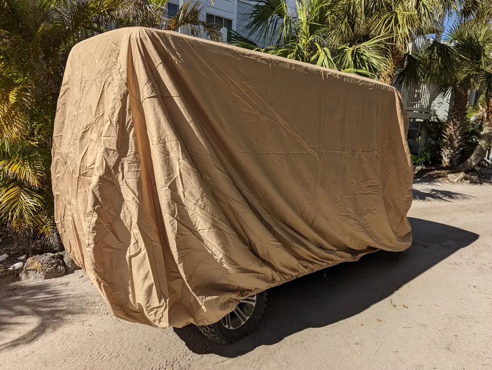 CarCoversFactory.com - Golf Cart Cover for 2019 ICON i60L 6 Passenger Lifted - Premium Edition